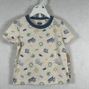 Levis Boys 2 Piece Set Drawstring Shorts and Short Sleeve Tee 2T NWT‎